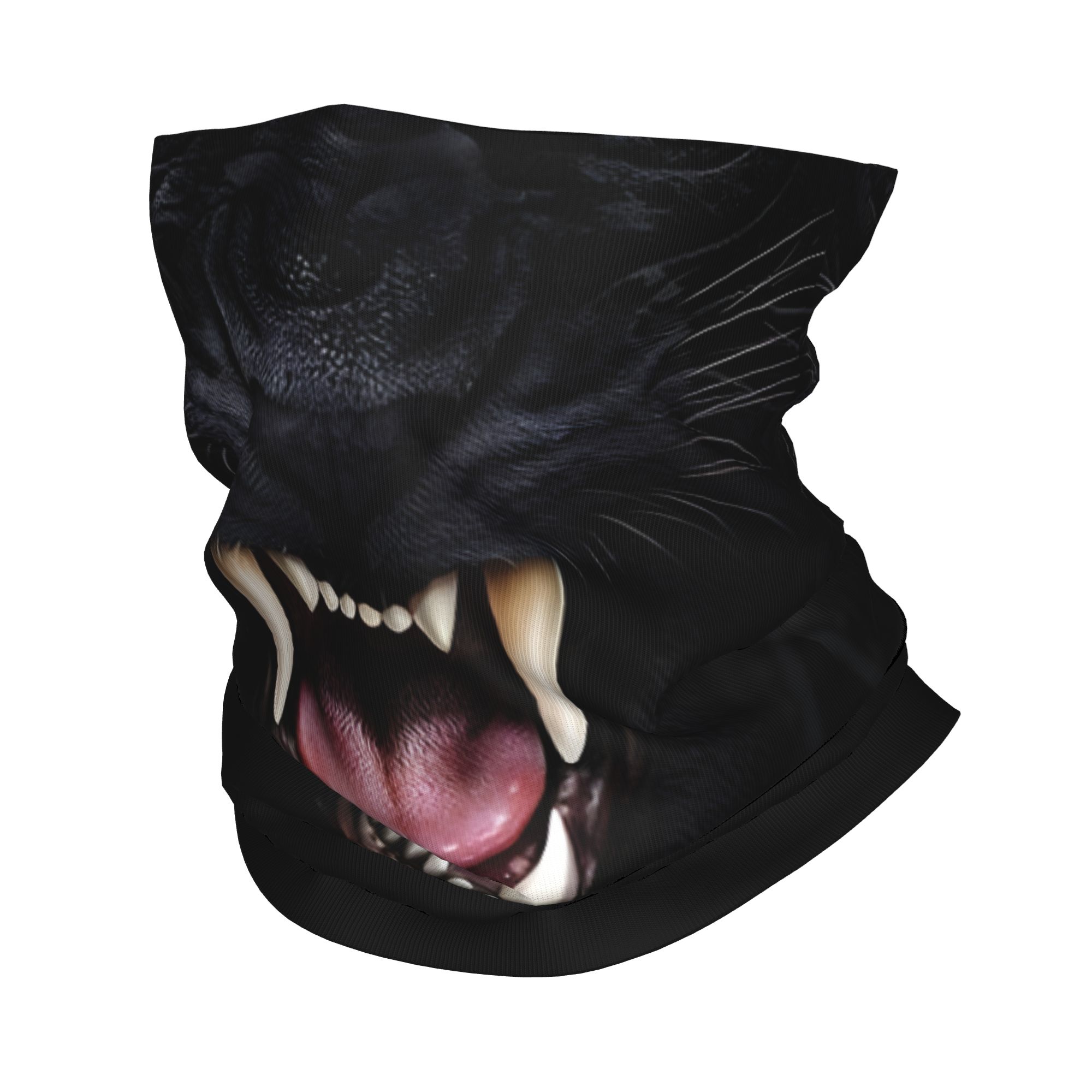 Neck Gaiter Face Cover - Özel Siyah Panter Hayvan Başı Rock