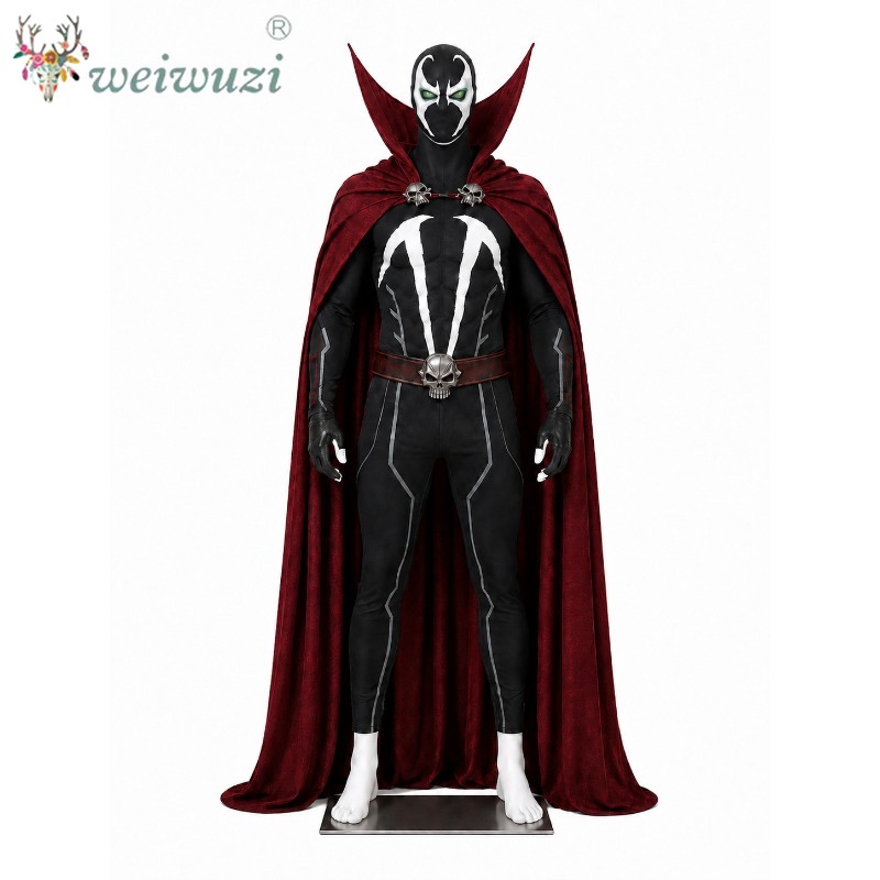 Black Face Mask Pack - Erkek Cosplay Kostümü Tam Set Siyah