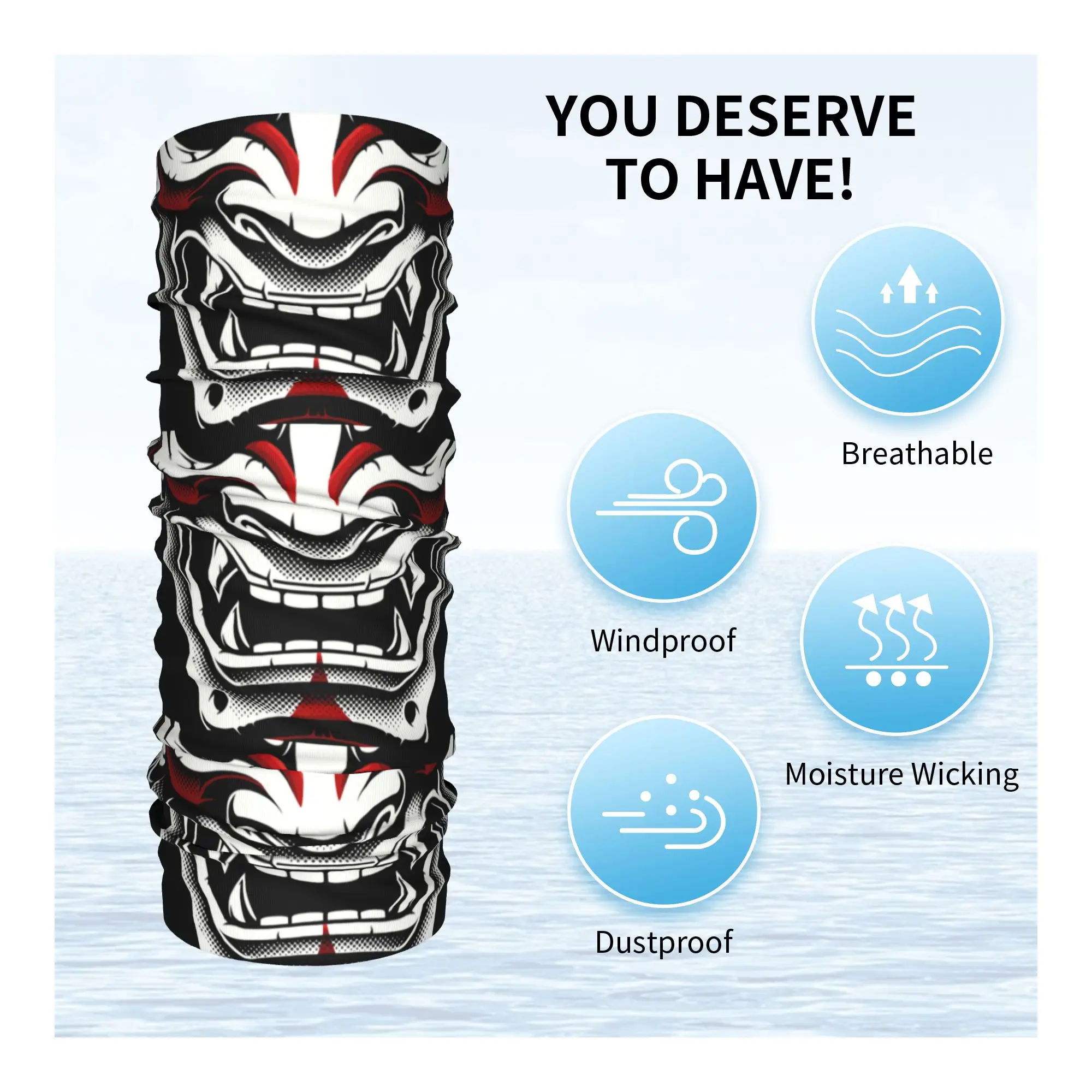 Yeni Beyaz Kırmızı Okami Kitsu - Neck Gaiter Face Cover incelemesi ve fiyatı