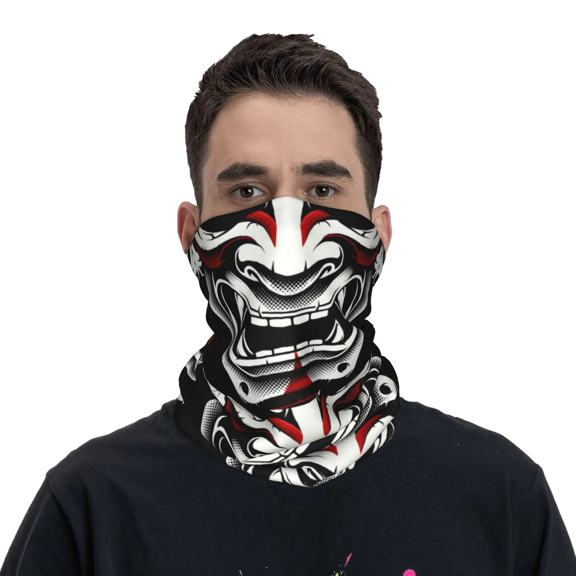 Yeni Beyaz Kırmızı Okami Kitsu - Neck Gaiter Face Cover incelemesi ve fiyatı
