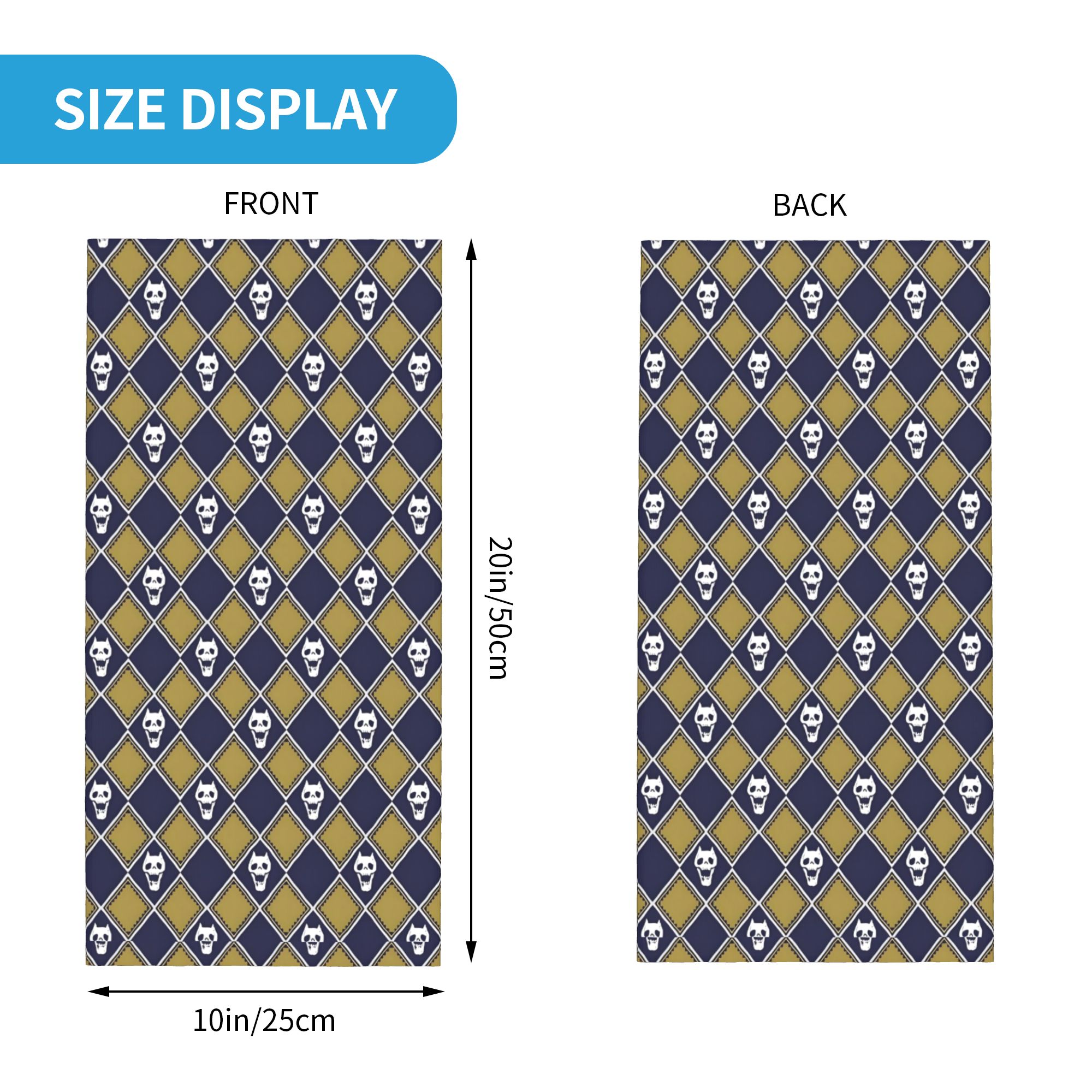 Özel JoJo Altın Mavi Bandana B - Neck Gaiter Face Cover incelemesi ve fiyatı