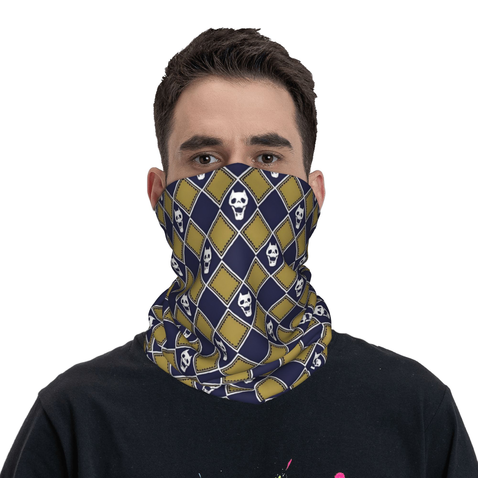 Özel JoJo Altın Mavi Bandana B - Neck Gaiter Face Cover incelemesi ve fiyatı
